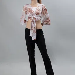 ETRAANA Floral Printed Bralette Crop Top image 2