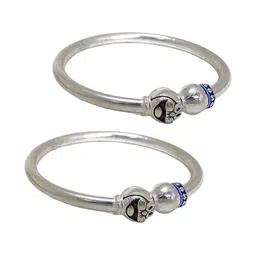 Sahiba Gems Silver-Plated Silver Artificial Stones Bracelet-picture-4