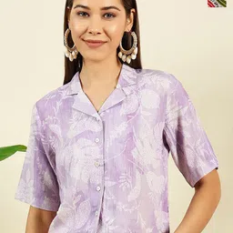 THE FAB FACTORY Women Pack of 2 Ethnic Motifs Striped Mandarin Collar Tops-picture-24