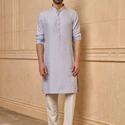 Tasva Men Textured Kurta with Pyjama-picture-25