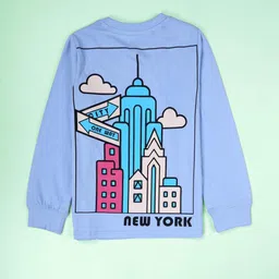 KiddoPanti Boys Graphic Printed Round Neck Regular Sleeves Pure Cotton Relaxed Fit T-shirt image 3