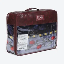 Monte Carlo Impact Plus Blue & Red Printed Heavy Winter Single Bed Blanket 625 GSM image 2