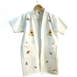 GAB Kids Conversational Printed Pure Cotton Bath Robe With Belt image 3