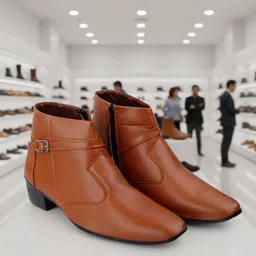 Bxxy Men Textured Round Toe Blocked Causal Boots-image-0