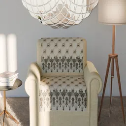 Fashion Throw Cream-Coloured & Grey Velvet 2 Piece Sofa Cover-picture-10