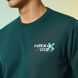 HRX by Hrithik Roshan Brand Logo Printed Sweatshirt image 2