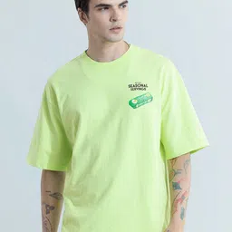 Snitch Men Graphic Printed Round Neck Cotton Oversized T-Shirt image 3