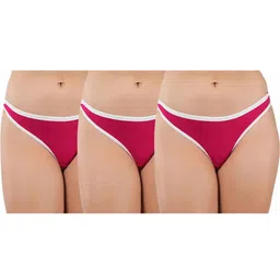 ORLIZEA Pack of 3 Women Low-Rise Cotton Blend Thongs-picture-30