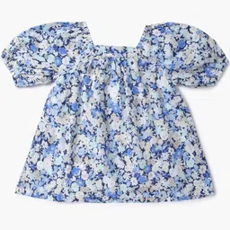 GAP Girls Floral Printed Square Neck Peplum Tops-picture-31