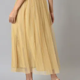 W Women Sequined Flared Maxi Skirt image 3