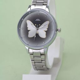 VIRAKTI Women Brass Dial & Stainless Steel Straps Analogue Watch G-62-BLACK STEEL-G-picture-41