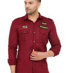 VED ELEGANT Men Graphic Printed Cotton Casual Shirt-picture-22