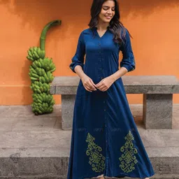 HAY Paisley Printed Mandarin Collar Maxi Dress image 3