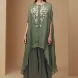 MARC LOUIS Embroidered Top With Palazzos Co-Ords-image-45