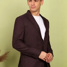 FUBAR Slim Fit Notched Lapel Collar Single Breasted Formal Blazer image 5