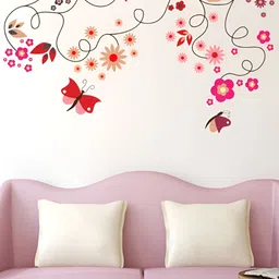 LANSTICK Tree With Butterflies Self-Adhesive Wall Sticker image 3