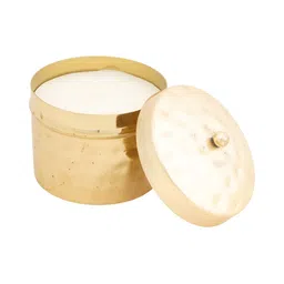 Aura White & Gold-Toned 1 pieces Jar Candle image 3