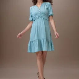 DressBerry Women V-Neck Fit & Flare Dress-picture-32