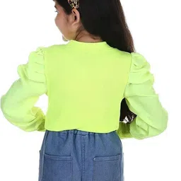 KIROTO Print Puff Sleeve Crepe Top image 2