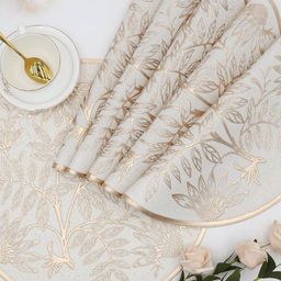 Dakshya Industries 6 Pcs White Plastic Embellished Table Placemats-picture-20