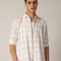 DENNISON Comfort Windowpane Checks Checked Casual Shirt-picture-22