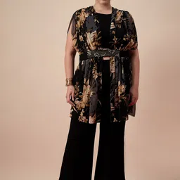 Antheaa Curve Printed Round Neck Plus Size Top And Trouser-image-68