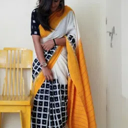 Dastkar Pure Cotton Block Print Saree-picture-24