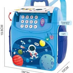 asyzz Electronic Password Piggy Bank with Fingerprint Sensor ATM Coin Bank image 4