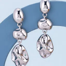 Kushal's Fashion Jewellery Rhodium-Plated Classic Drop Earrings-picture-48