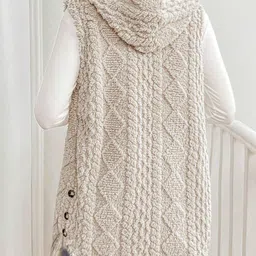 Outzidr Women Sleeveless Knitted Jacket image 3