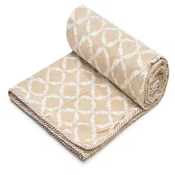 Myntra Elegant Homes Jaal Brown & White Printed Single-Size Duvet Cover With Zipper image 5