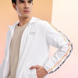 HRX by Hrithik Roshan Hooded Printed Training Jacket-image-84