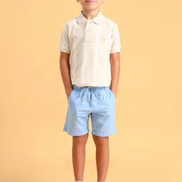 U.S. Polo Assn. Kids Boys Typography PrintedPure Cotton Chino Shorts-picture-23