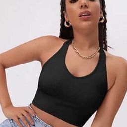 SRISARAS Halter Neck Cotton Tank Crop Top-picture-31