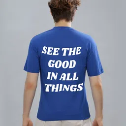 FALTU.CO Men Typography Printed Round Neck Pure Cotton Oversized T-shirt image 1