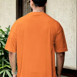 AUSK Men Graphic Printed Round Neck Cotton Oversized T-shirt image 5