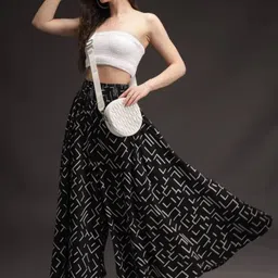 vj fashion Women Printed Flared Palazzos-picture-23