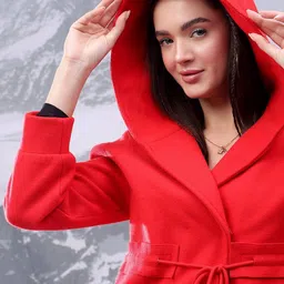 Stylecast X Kotty Single Breasted Shawl Collar Hooded Overcoat image 2