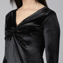 SHOWOFFFF Velvet Bodycon Dress image 5