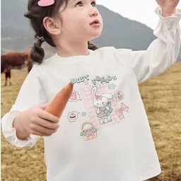 LULU & SKY Girls Printed Pure Cotton Applique T-shirt-picture-46