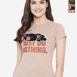 Tromko Women Pack of 3 Typography Printed Round Neck Cotton Regular Fit T-shirts-picture-38