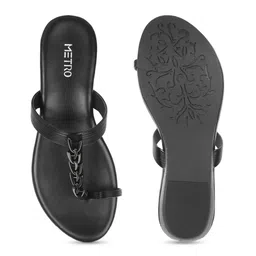 Metro Women Open Toe Flats with Bows image 5