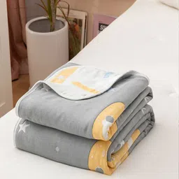 JC HOME Grey & White Cartoon Characters AC Room 400 GSM Double Bed Quilt image 5