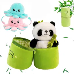 gking Highy Quality Soft Huggable 2 in 1 Panda With Bamboo Teddy Bear- 35 cm-picture-19