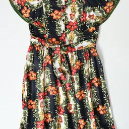 BAESD Floral Print Flutter Sleeve Fit & Flare Dress image 5