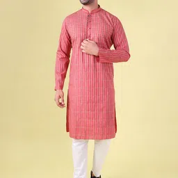 AURIK Men Woven Design Regular Kurta with Pyjamas-picture-19
