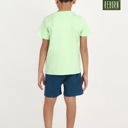 REBORN Boys Smurf Printed T-shirt with Shorts image 3