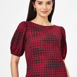 Annabelle by Pantaloons Women Abstract Printed Round Neck Top-picture-26