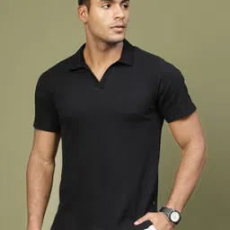 Metronaut Polo Collar Cotton Slim Fit T-shirt-image-34