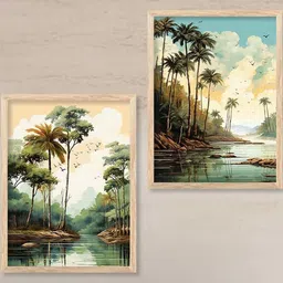 walllane Floral Wall Art With Frame Home Decor Wall Painting For Living Room Office Bedroom-picture-15